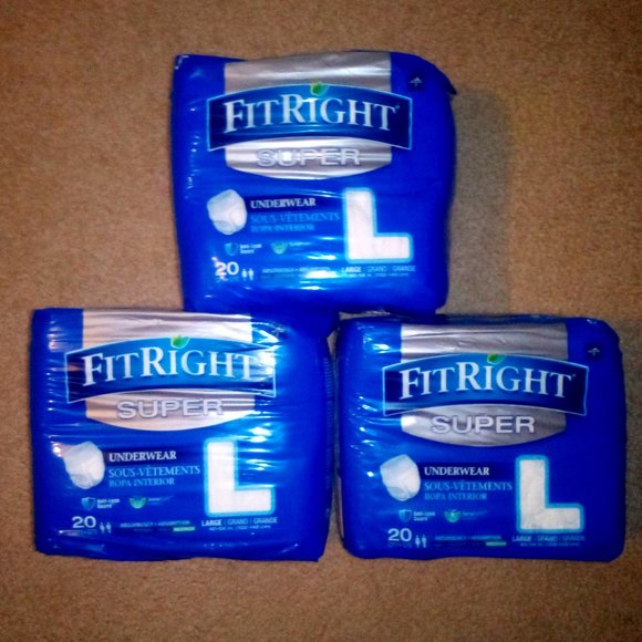 SUPER Maximum Absorbency FightRight Adult Briefs : Anti-Leak Guards. Unisex - Picture 6 of 7